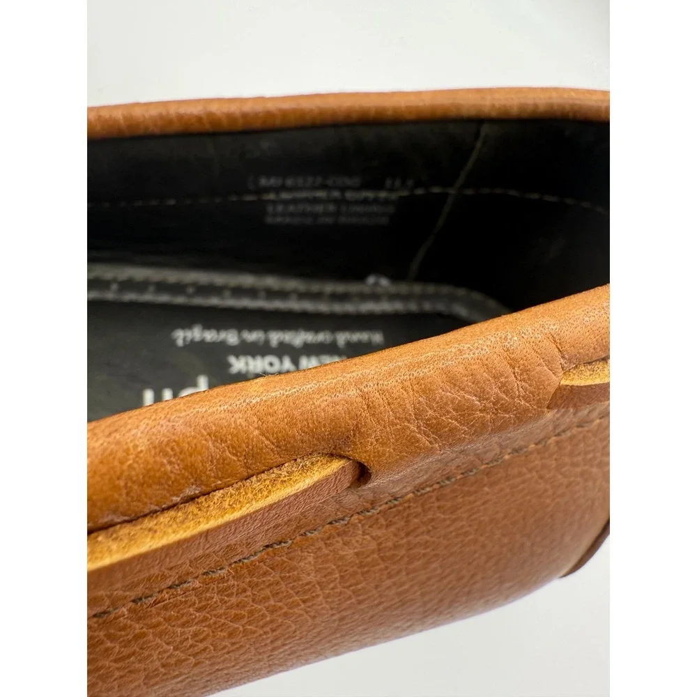 Marc Joseph New‎ York Mens Cognac Brown Leather Driving Loafers Size 11.5